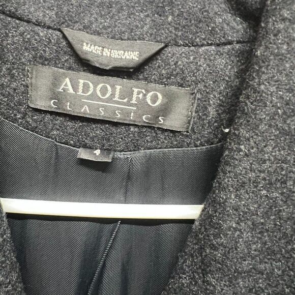 Adolfo long grey peacoat - Picture 2 of 5